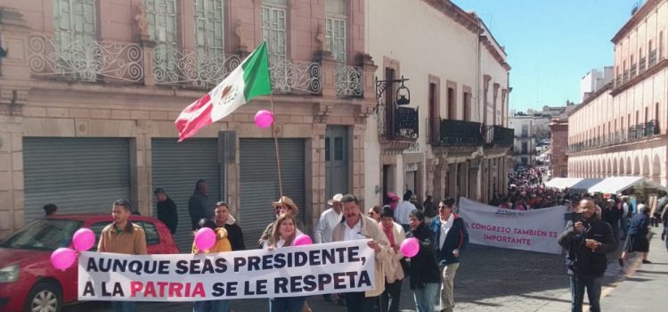Zacatecas se unió con la marcha por la democracia
