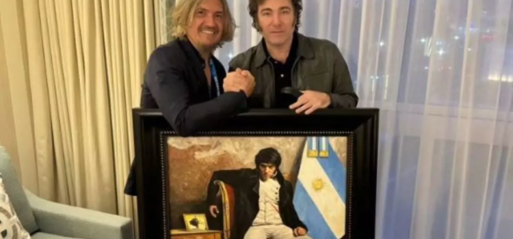 Milei, ¡la libertad en lienzo! El presidente argentino inmortalizado como Napoleón