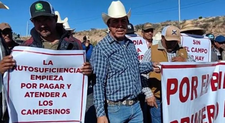 Los productores de frijol bloquean carretera federal