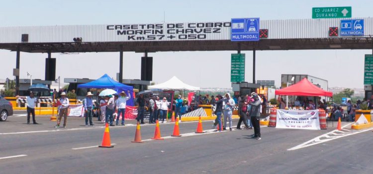 Radicalizan protestas los maestros en Zacatecas