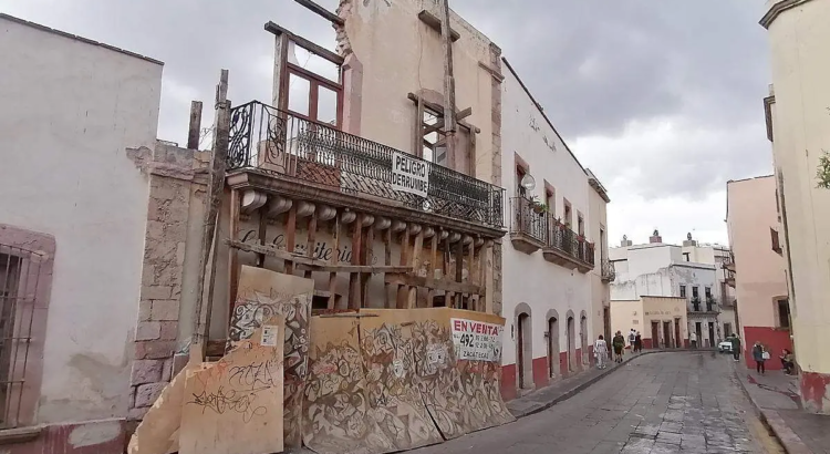 En riesgo de colapso 105 fincas en el Centro Histórico de Zacatecas: INAH