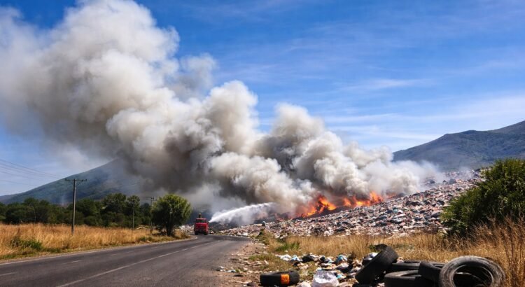 El incendio en basurero de Jerez, está fuera de control